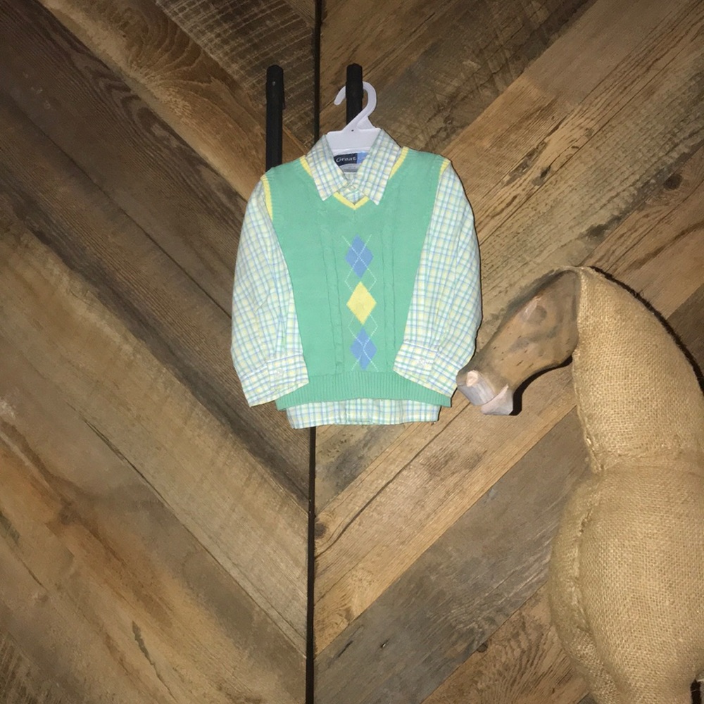 shirt with vest,